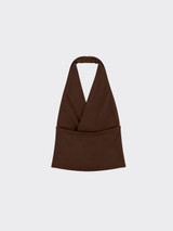 Halter top with studs brown