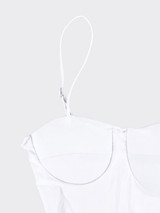 Corset body with sweetheart neckline white