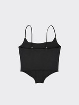 Stretch corset tank top black