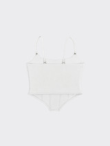 Stretch corset tank top white