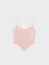 Stretch corset tank top pink