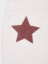 White mini skirt pink star