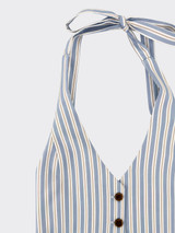 Striped blue vest