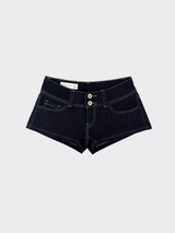 S21 Dark denim mini shorts