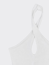 Crisscross halter top white