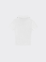 Short-sleeved polo shirt white