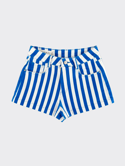 Shorts stripes mini denim blue