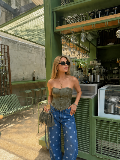 Polka dot balloon pants