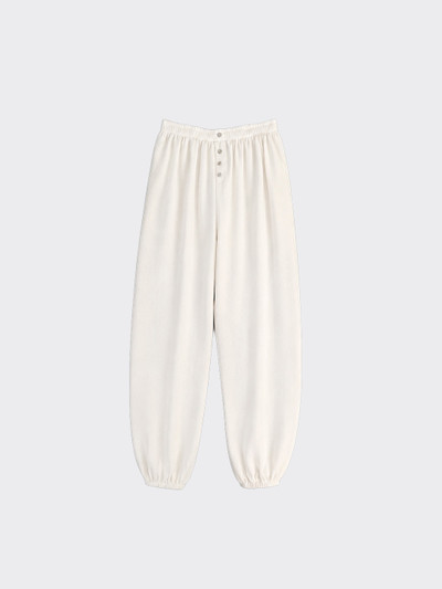 Harem pants with button details white