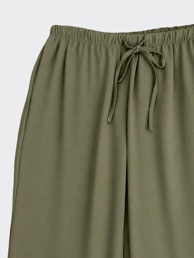 Wide leg satin trousers khaki