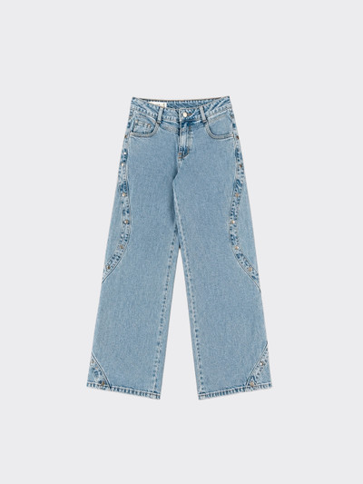 Jeans with wavy studs