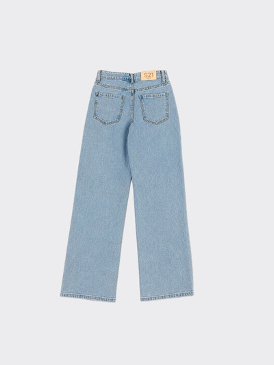 S21 straight wide-leg jeans light blue