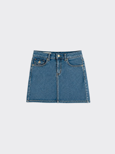 Denim skirt with front and back pockets