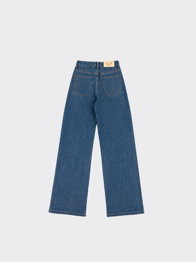 Straight striped jeans