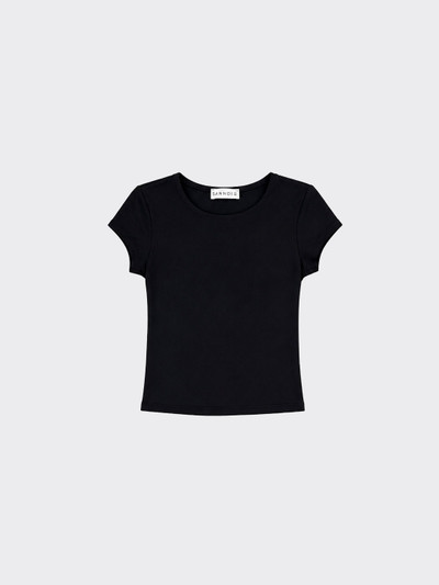 Basic short-sleeved crew neck t-shirt Black
