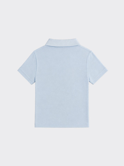 Short-sleeved polo shirt light blue