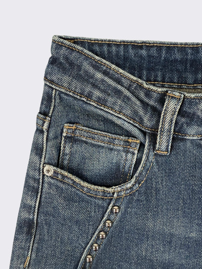 S21 Studded mid-rise jeans