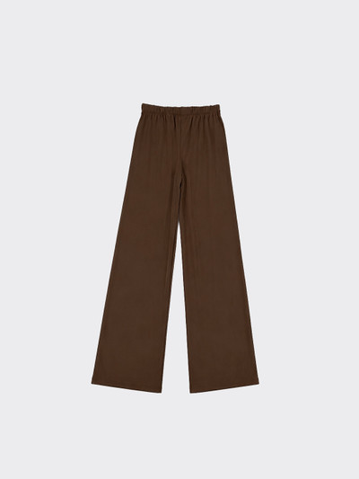 Wide leg trousers with ajustable drawstring Brown