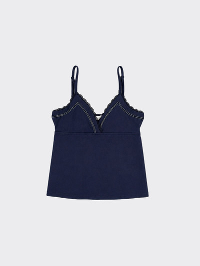 Halter blouse with beads Blue