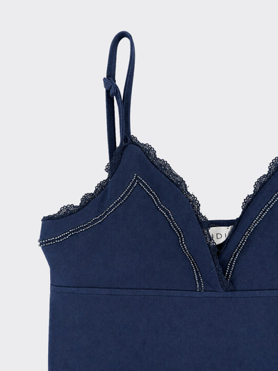 Halter blouse with beads Blue