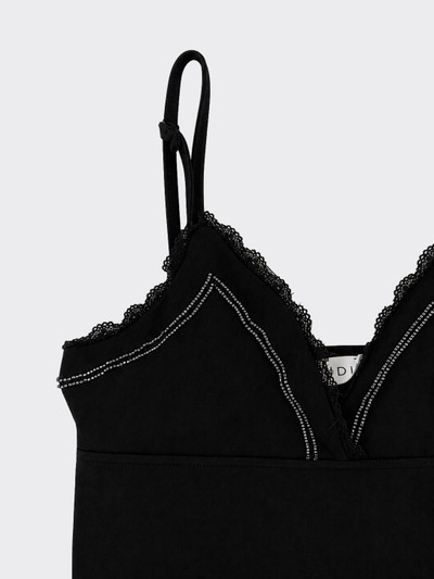 Halter blouse with beads Black