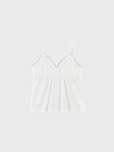Halter blouse with beads White