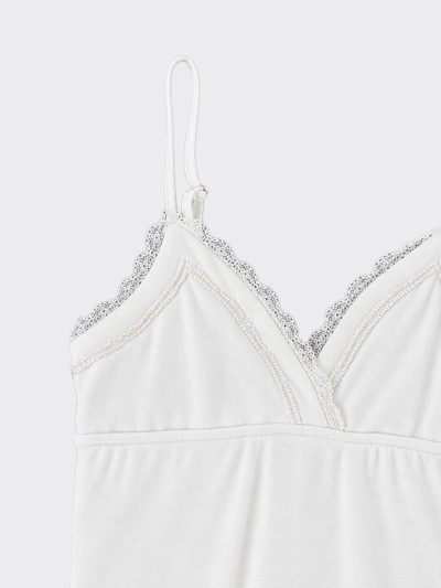Halter blouse with beads White