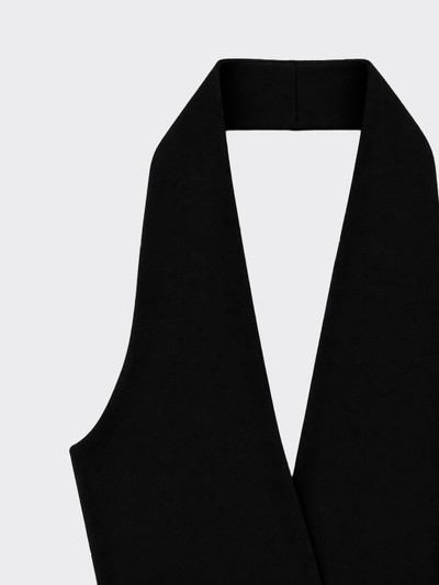 Halter top with crisscross sash Black