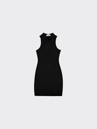Halter dress with open neckline Black