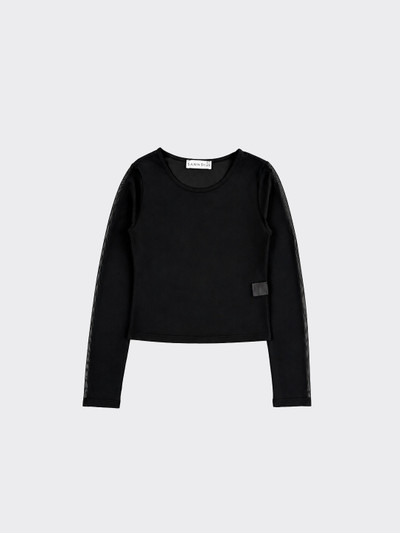 Sheer tulle t-shirt Black