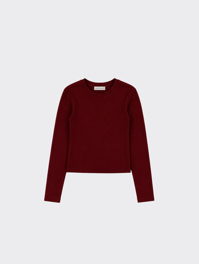 Basic long-sleeved t-shirt Burgundy