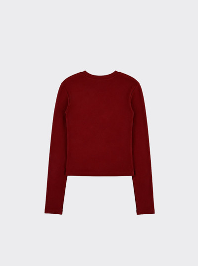Basic long-sleeved t-shirt Burgundy