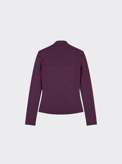 Long-sleeved top with a square neckline Burgundy