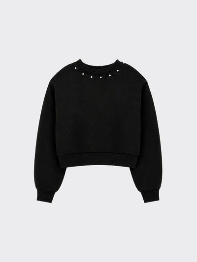 Long-sleeved sweatshirt with wings and studs Black
