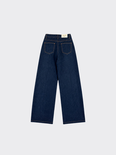 Barrel jeans with pleats