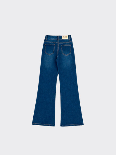 Low waist straight hammer waist jeans