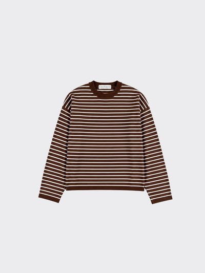 Striped knit sweater brown