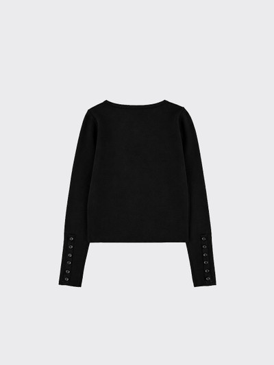 Fitted button-up cardigan black