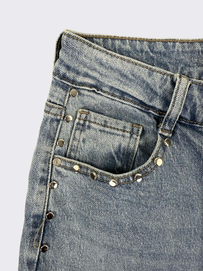 S21 straight wide- leg stud details