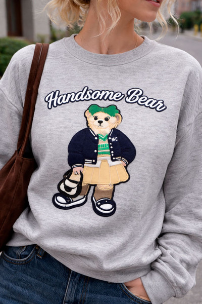 Embroidered puppy sweatshirt