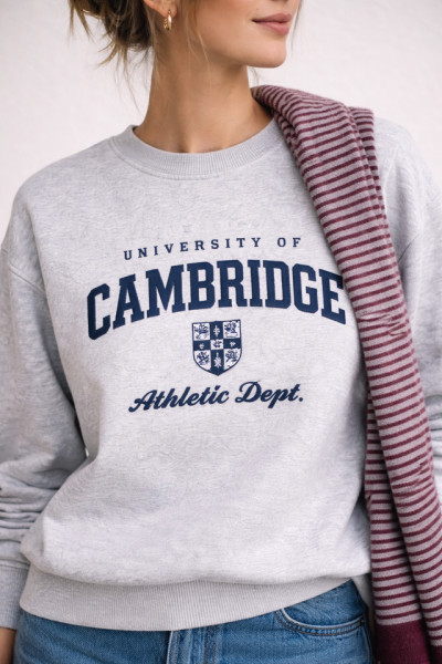 Embroidered cambridge sweatshirt