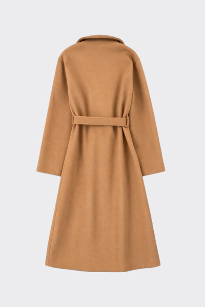 Soft-touch trench coat camel