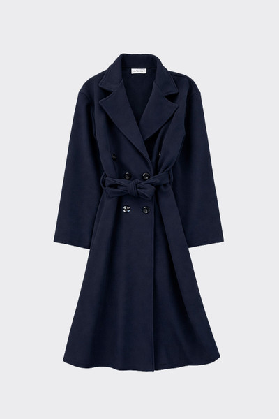 Soft-touch trench coat black
