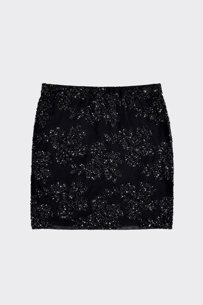 Sequin mini skirt black