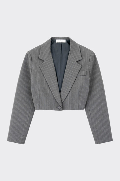 Striped cropped blazer