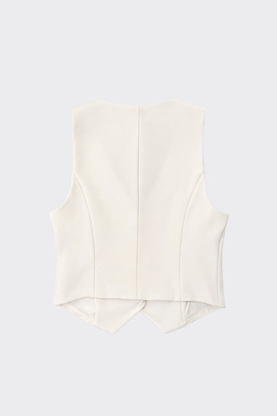 Short buttoned waistcoat white