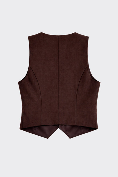 Short buttoned waistcoat brown