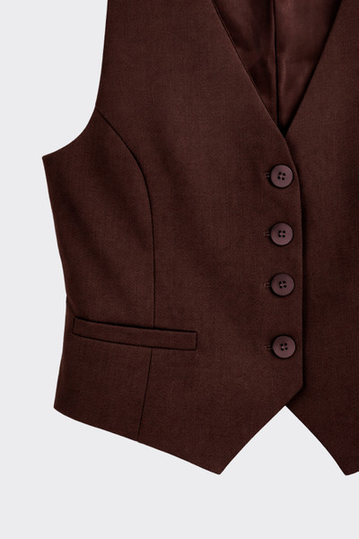 Short buttoned waistcoat brown