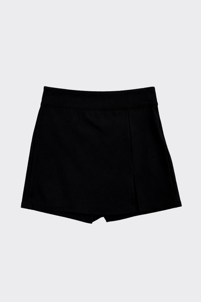 Mini skort with slits black