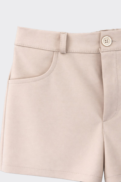 Leather effect shorts beige